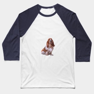 Drawing funny dog Basset Hound Baseball T-Shirt